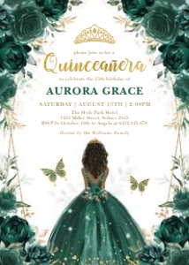 FLO17 - Quinceanera Invite B3: FLO17 - Quinceanera Invite B3