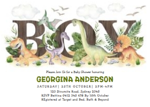 DIN3 - Baby Shower BOY design preview