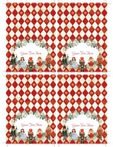 NC2 - Place Cards RED design preview