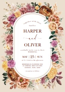 FLO23 - Wedding Invite A: FLO23 - Wedding Invite A