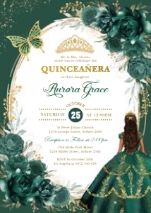FLO17 - Quinceanera Invite E2 design preview