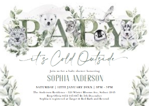WINT5 - Baby Shower Invite D: WINT5 - Baby Shower Invite D