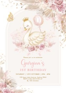 SWAN4 - Birthday Invite design preview