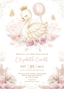 SWAN4 - Baby Shower Invite design preview