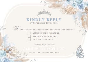 FLO8 - RSVP Card SILVER design preview