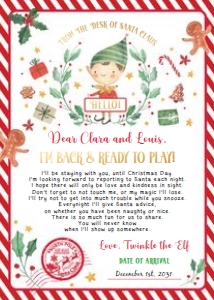 ELF1- Elf Letter B - BOY design preview