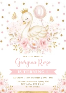 SWAN5 - Birthday Invite design preview