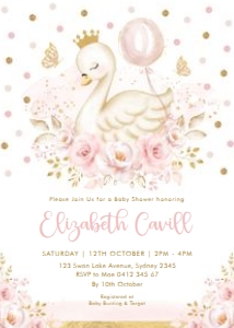 SWAN5 - Baby Shower Invite design preview