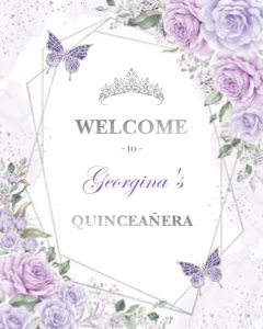 FLO21 - Welcome Sign 16x20 SILVER: FLO21 - Welcome Sign 16x20 SILVER