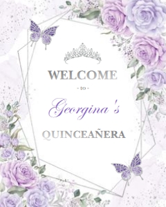 FLO21 - Welcome Sign 24x30 SILVER: FLO21 - Welcome Sign 16x20 SILVER