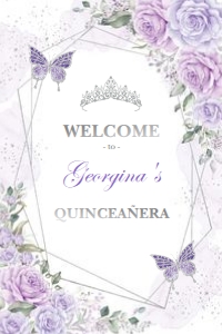 FLO21 - Welcome Sign 24x36 SILVER: FLO21 - Welcome Sign 16x20 SILVER