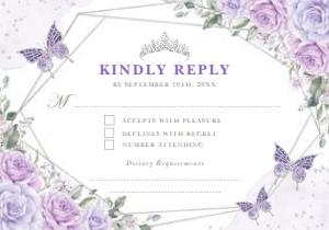 FLO21 - RSVP Card SILVER design preview