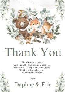 FOR4 - Thank You Card design preview