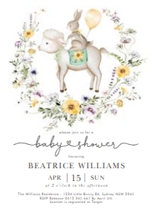 BUN2 - Baby Shower Invite B: BUN2 - Baby Shower Invite B