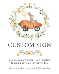 BUN2 - Custom Sign 8x10 INCHES design preview