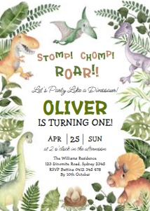 DIN3 - Birthday Invite D design preview