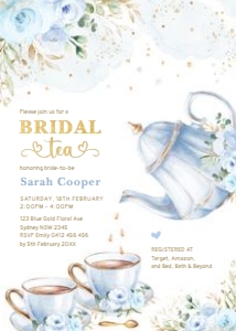 FLO43 - Bridal Tea Invite C: FLO43 - Bridal Tea Invite C