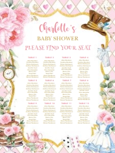 AL3 - Seating Chart PINK 18x24 INCHES: AL3 - Seating Chart PINK
