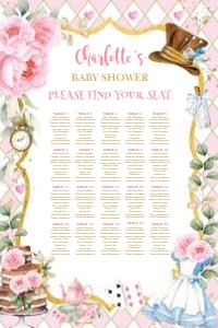 AL3 - Seating Chart PINK 24x36 INCHES: AL3 - Seating Chart PINK