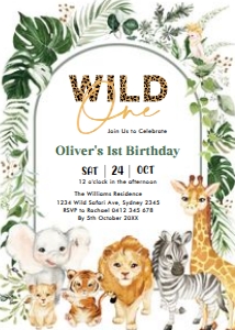 SAF13 - Wild One Invite A design preview