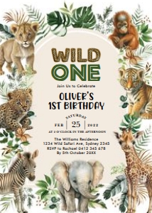 SAF4 - Boho Wild One Invite design preview