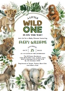 SAF4 - Boho Baby Shower Invite: SAF4 - Boho Baby Shower Invite