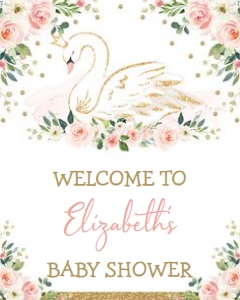 SWAN1-B - Welcome Sign 8x10 INCHES: SWAN1-B - Welcome Sign