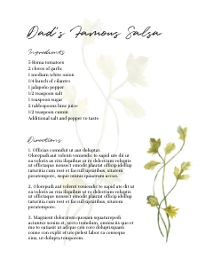 8x10 Recipe Art - Cilantro design preview