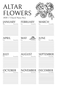 Altar Flowers 24x36 - Extra Lines: Altar Flowers Posters