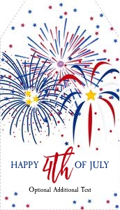 Gift Tag - Fireworks Patriotic - Happy 4th of July: Fireworks Gift Tags