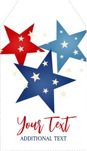 Gift Tag - Patriotic Stars Alt Text: Patriotic Stars Gift Tag