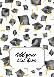 Place Card - Graduation Cap Black: Place Card - Graduation Cap Black