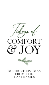 Hymn Gift Tag - Tidings of Comfort & Joy: Christmas Hymn Gift Tag - Tidings of Comfort & Joy