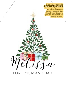 XL Giant Christmas Gift Tag - Tree: XL Giant Christmas Gift Tag - Tree