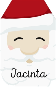 Jumbo Gift Tag - Christmas Santa: Jumbo Gift Tag - Christmas Santa
