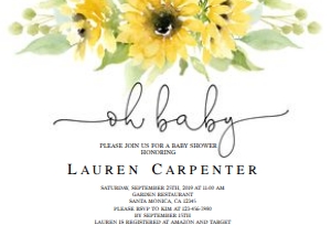 Oh Baby-Sunflower design preview