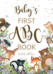 ABC113| Woodland ABC Guest Book design preview