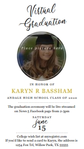 Grad Invitation Text Circle Senior Picture design preview