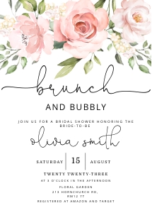 Floral Bridal Invite design preview