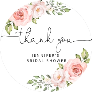 Floral favor tags design preview