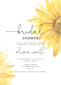 Sunflower bridal set design preview