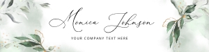 Greenery Etsy branding kit design preview