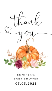 Pumpkin favor tag design preview