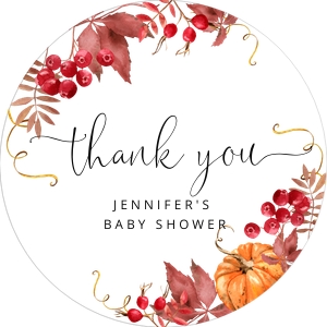 Pumpkin favor tag design preview