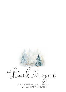Winter thank you card design preview