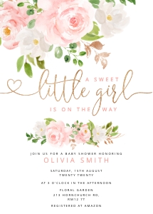 Floral Blush pink Baby girl Shower bundle design preview