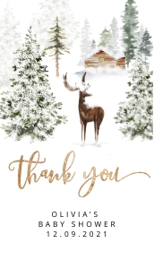 Winter thank you tag design preview