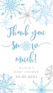 Winter thank you tag design preview