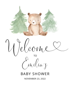 Bear welcome sign design preview
