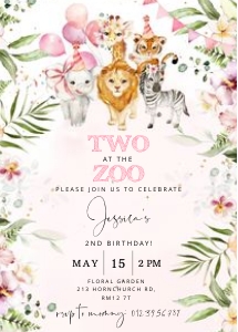 Safari birthday invite design preview